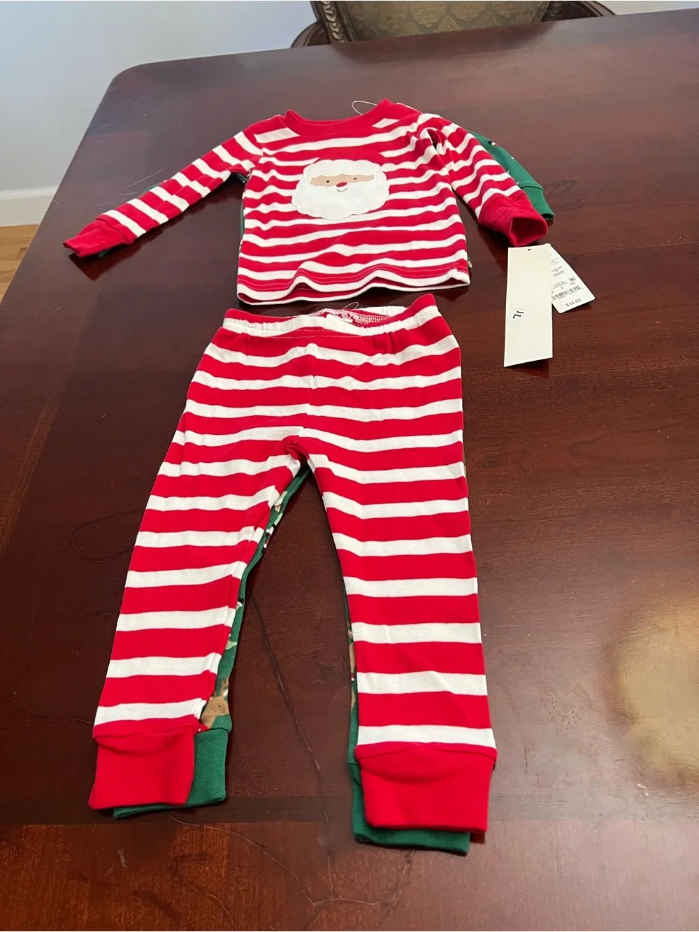 Carter's Red & Green Holiday 4-Piece Pajama Set